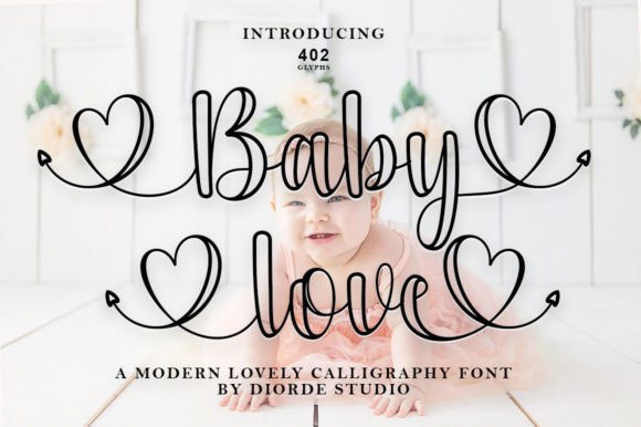 Baby Love Outline: A Handwritten Script Font for Digital Warmth