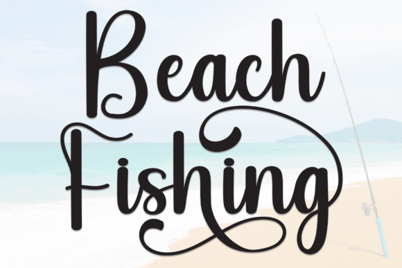 Beach Fishing Font: Elegant Handwritten Style for Crafters & Sellers