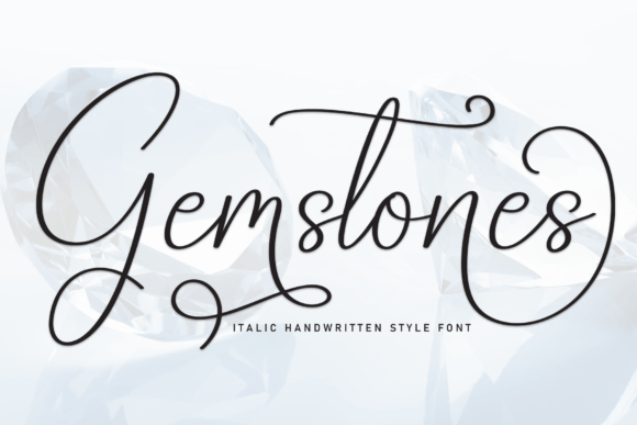 Gemstones: A Magical Script Font for Handmade Creators