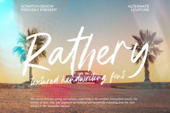Rathery: A Summer-Ready Script Font for Small Business Branding