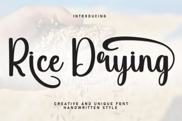 Rice Drying: A Friendly Handwritten Font for Campaign Warmth