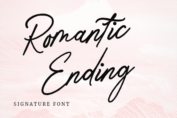 Romantic Ending Font: Elegant Script for Brand Consistency
