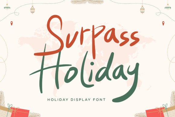 Surpass Holiday: A Festive Display Font for Scroll-Stopping Campaigns