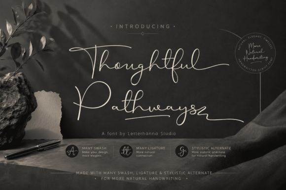 Thoughtful Pathways: A Handwritten Font for Meaningful Craft Projects