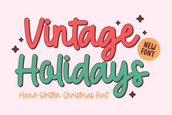Vintage Holidays: A Handwritten Font for Warm, Nostalgic Craft Projects